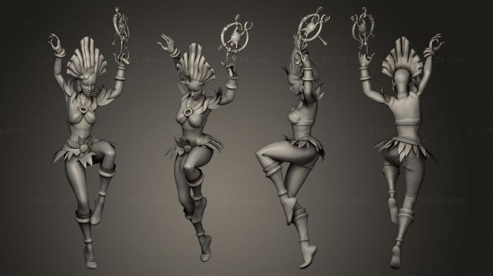 Figurines of girls (Voodoo Priestess4, STKGL_0167) 3D models for cnc